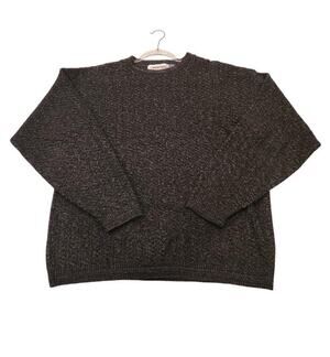 Vintage 80s 90s Cricketeer Wool Blend Chunky Woven Sweater Men's Large